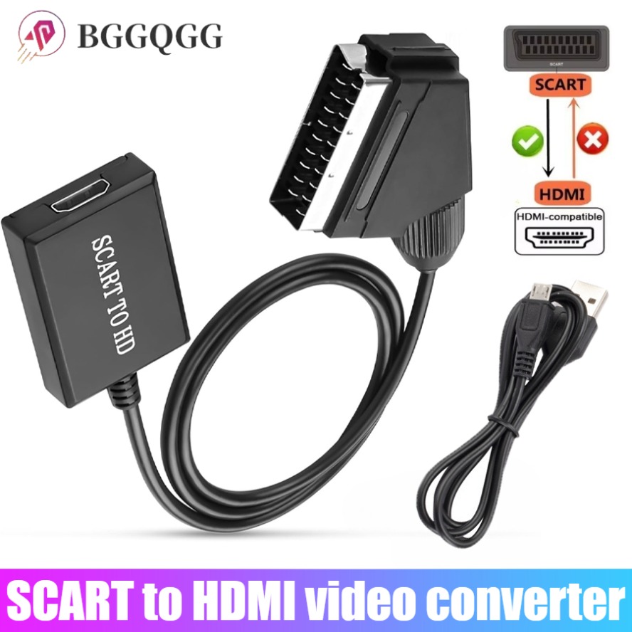 Scart To Hdmi - SCART naar HDMI-compatibele video-audio upscale converteradapterkabel
