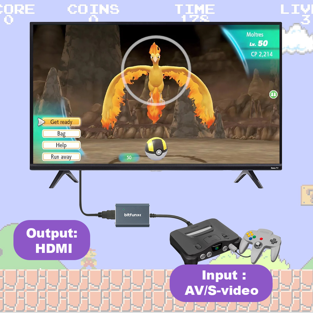 Bitfunx 720P Svideo/AV naar HD - Retro Gaming Kiosk recensie en prijs