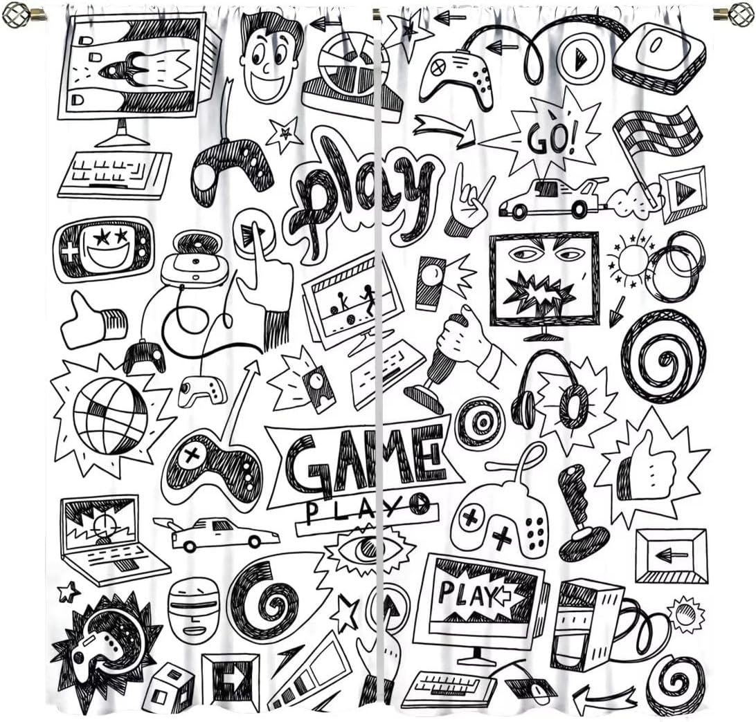 Gaming Videogame Gordijn Decor - Retro Gaming Youtube recensie en prijs